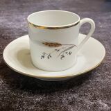 Tasses avec coupelles en porcelaine de limoge