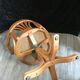 Swivel curved wooden desk armchair