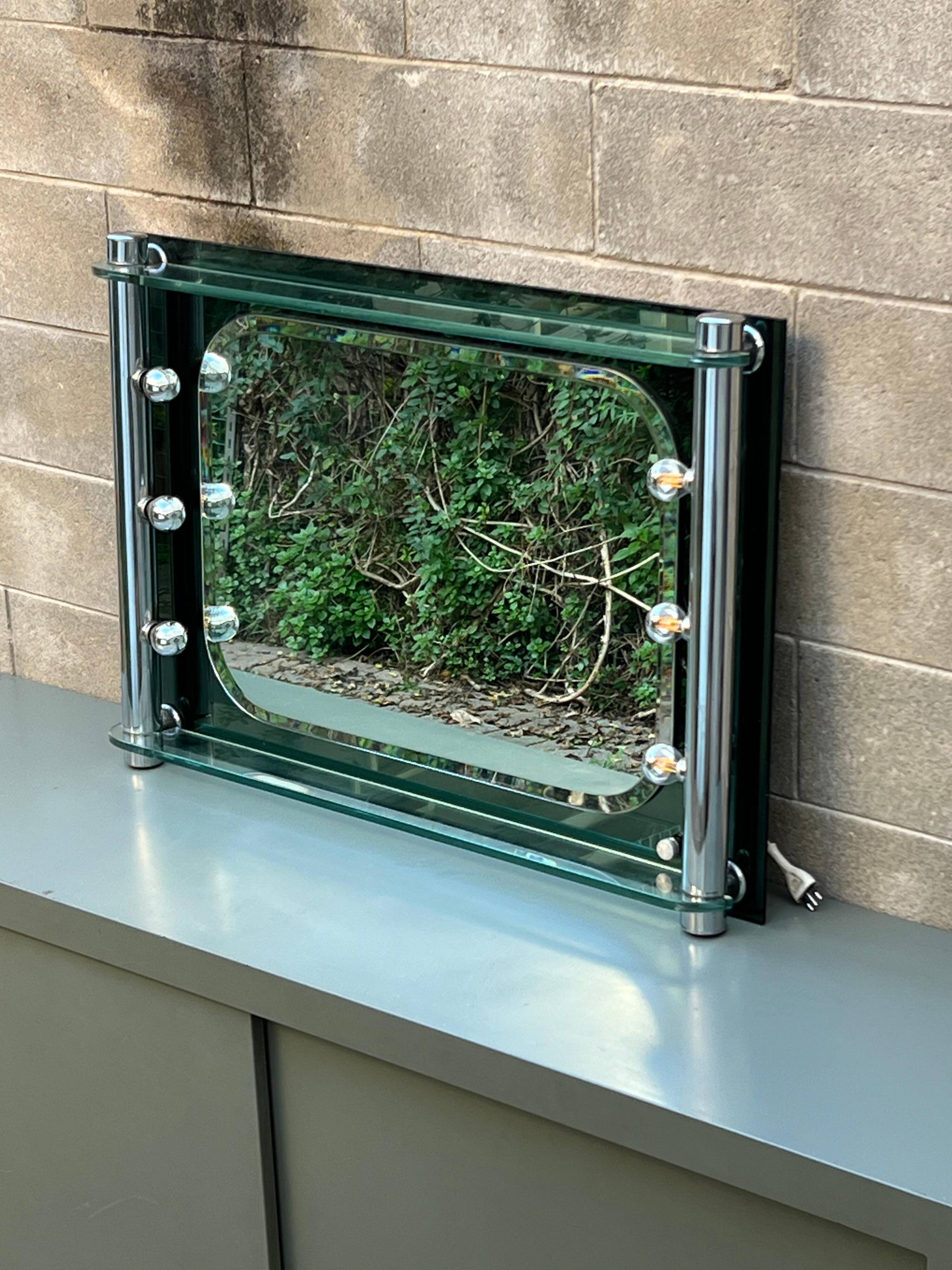 Vintage Italian Vanity Mirror with Lights, makeup art stylish fashion mirror