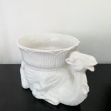 White Italian Ceramic Camel Flowerpot, Planter, Late 20th Century