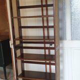 Pair of foldable cane bookcases