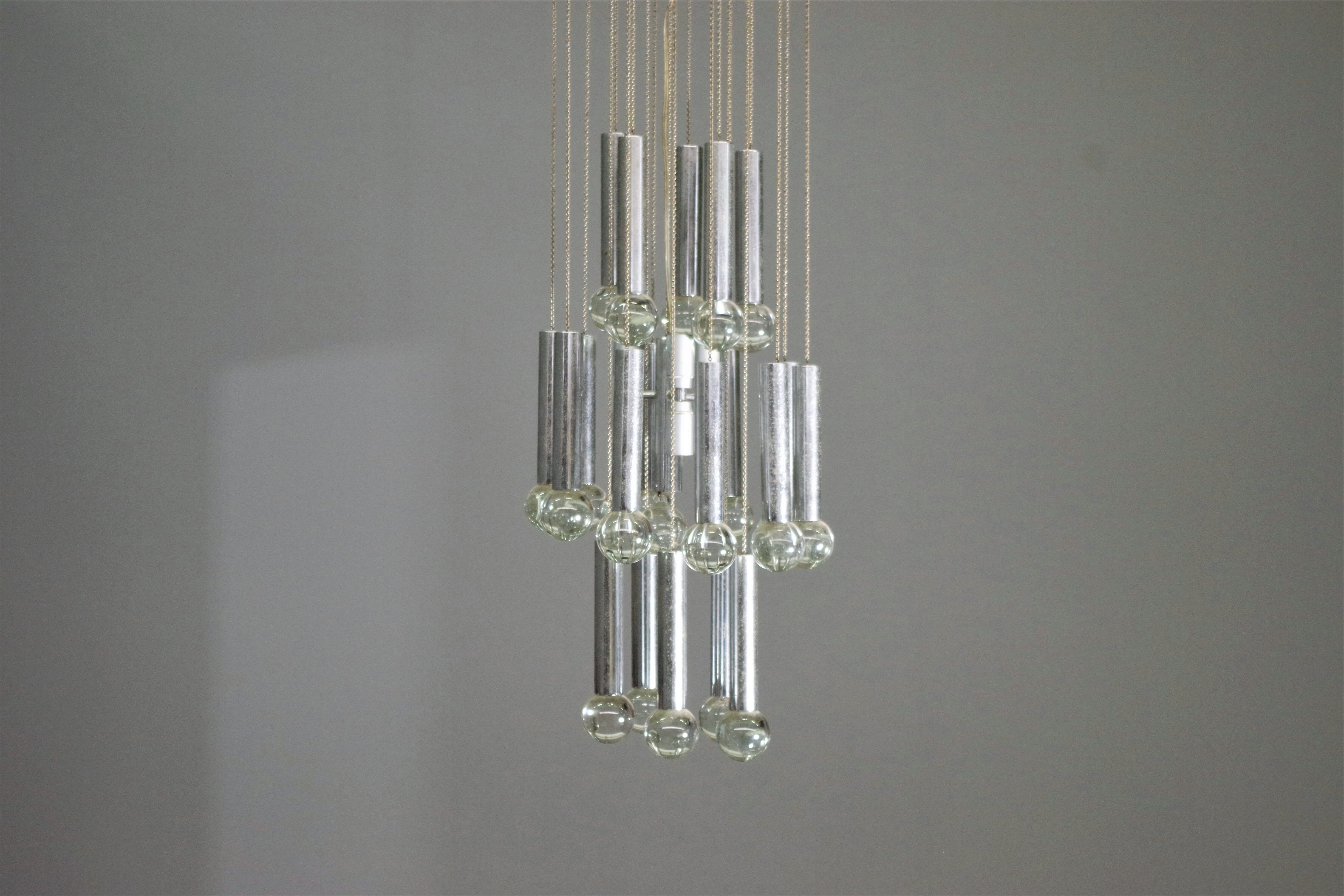Pendant chandelier by Gaetano Sciolari, 70s