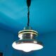 Vintage pendant lamp, chrome aluminium suspension, aluminium lamp, up and down system, space age