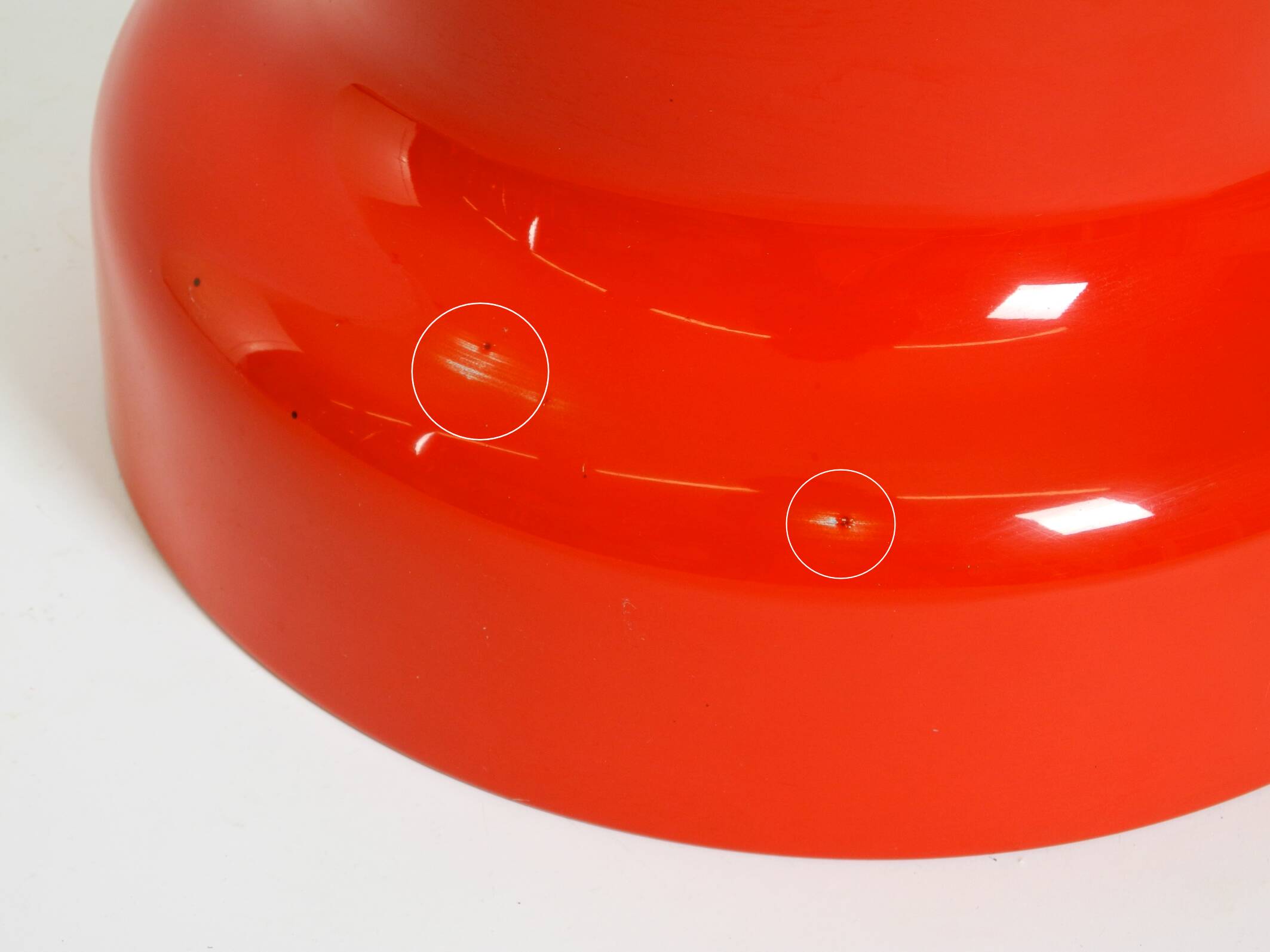 Large original 1960s red Bumling ceiling lamp by Anders Pehrson for Ateljé