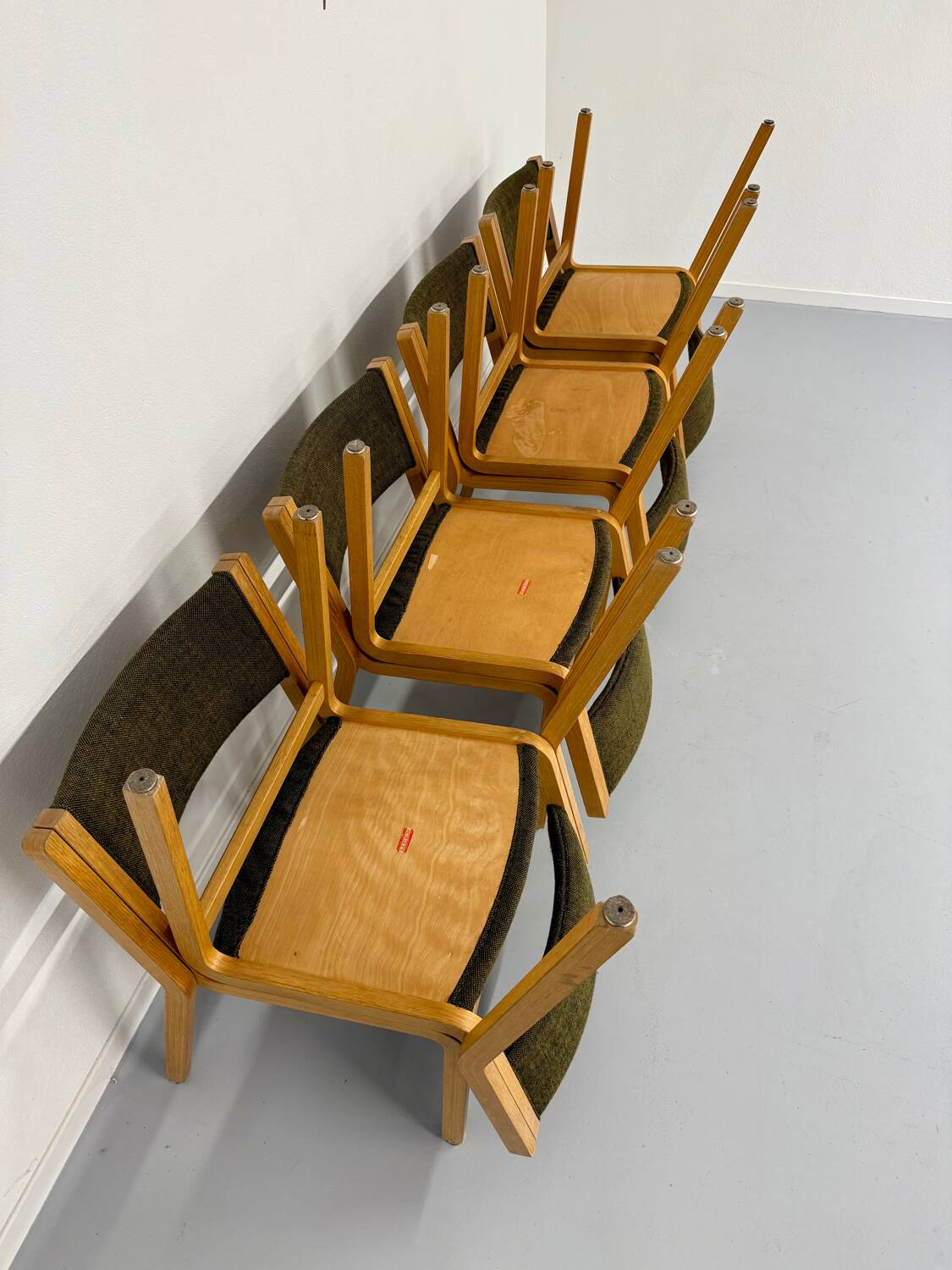 Set of 8 Thygesen and Sorensen / Magnus Olesen designer chairs from the 70s
