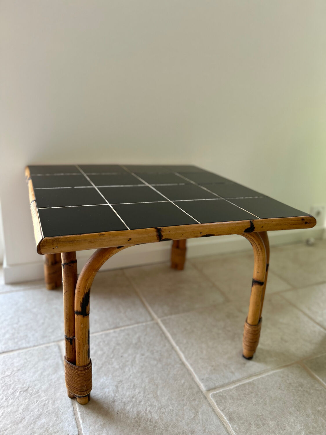 Balbou and ceramic coffee table, 1960
