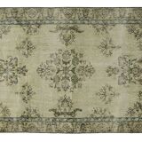 ONE-OF-A-KIND TURKISH HANDWOVEN VINTAGE RUG - RUSTIC VINTAGE CHARM 203X 111