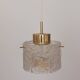 Vintage glass and brass suspension by Hillebrand Germany.