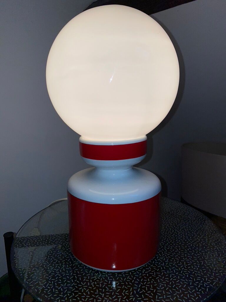 Vintage 1960s globe table lamp