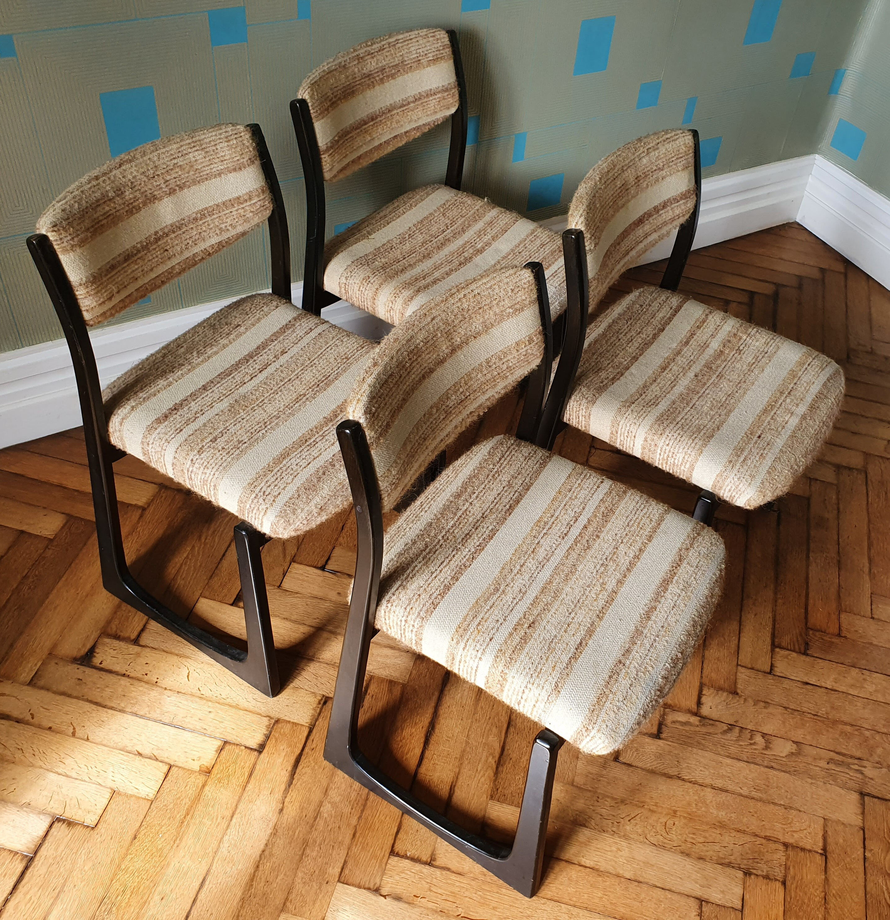 Seventies sled chairs