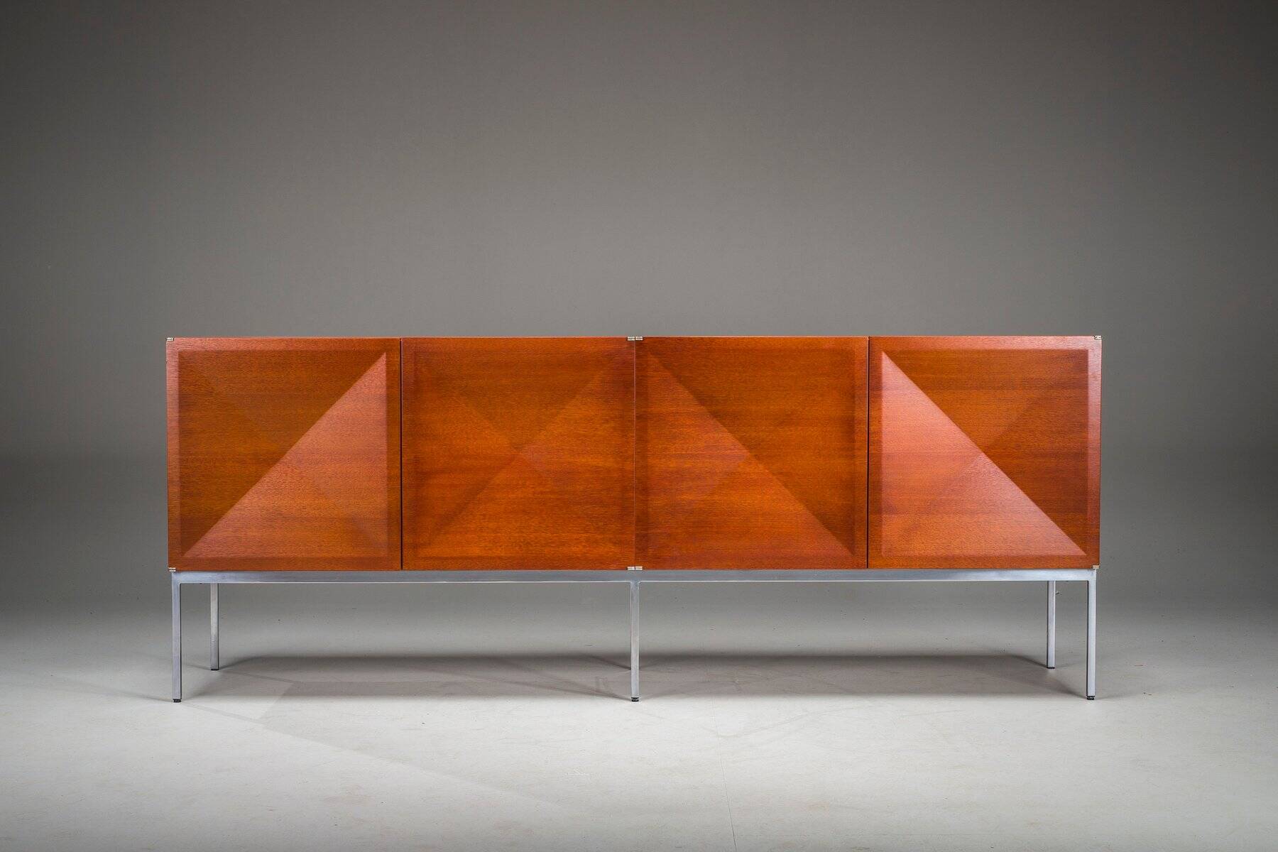 Diamond Point mahogany sideboard by Antoine Philippon & Jacqueline Lecoq for Behr, 1964