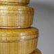 4 boîtes gigognes en bambou tressé, artisanat asiatique vintage