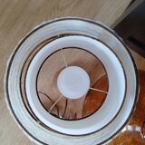 Table lamp with wool shade