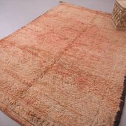 Peach Vintage Moroccan Rug 183 x 274 cm, Berber Wool Rug, Bohemian Rug