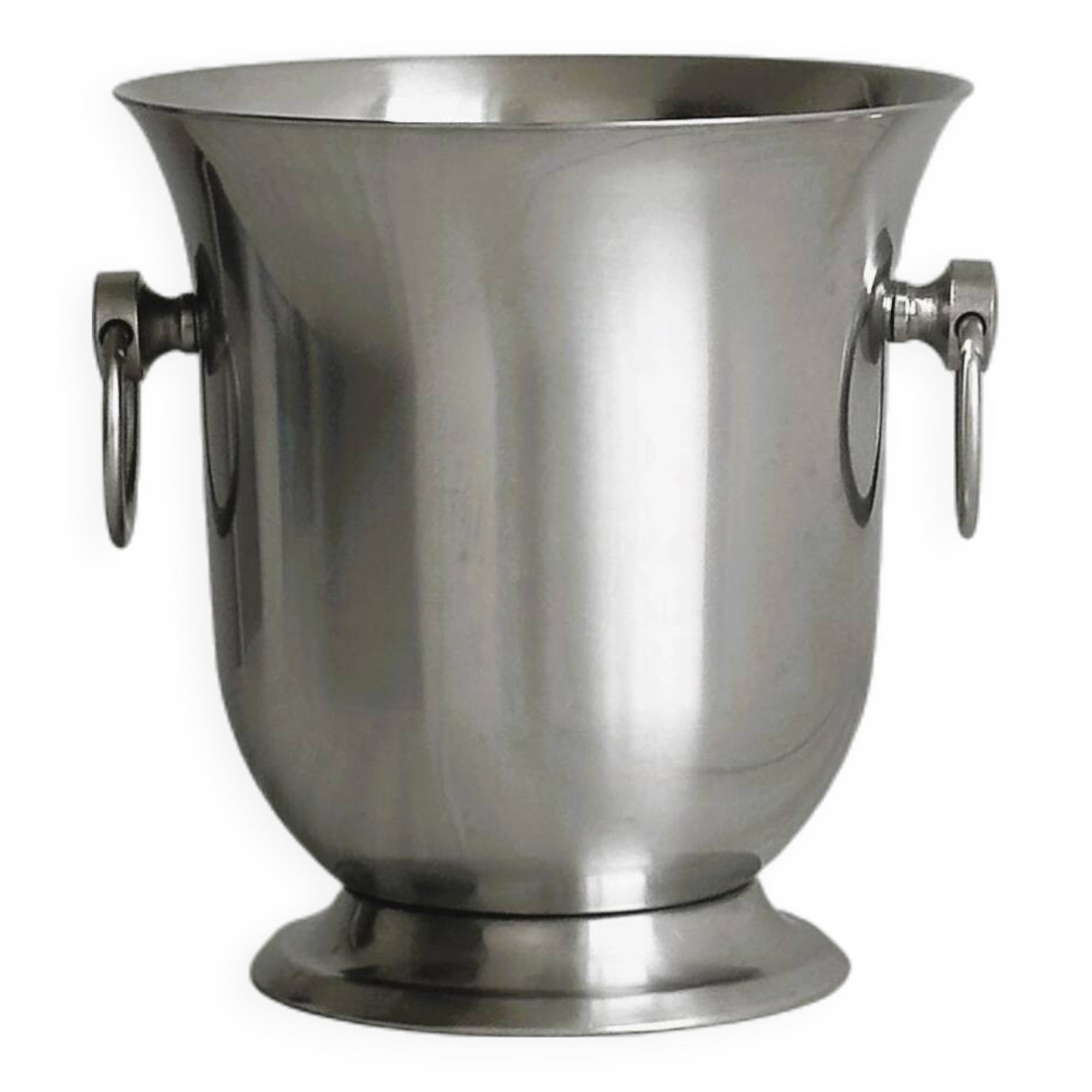 Matte silver metal ice bucket