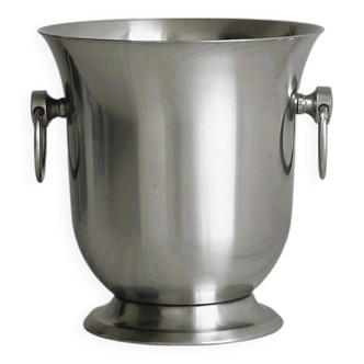 Matte silver metal ice bucket
