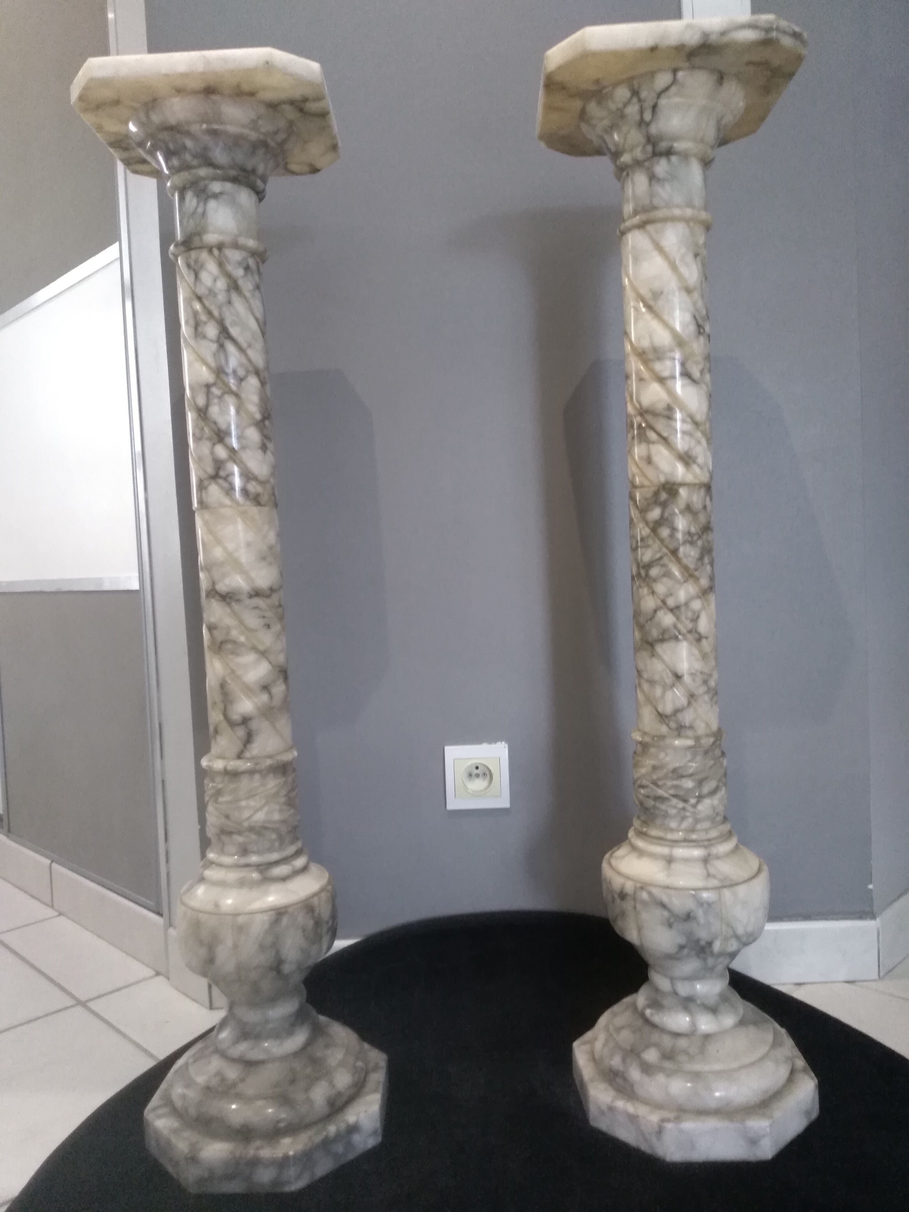 Pair of marble columns year 1950