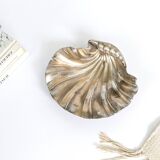 Large shell dish in silver plated