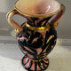 Vase Amphore Vintage Vallauris décor Floral en relief