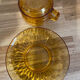 Ensemble de 6 tasses en verre ambré