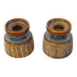Pair of Danish ceramic candle holders by Soholm.