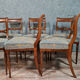 Series of 6 Napoleon III period chairs in mahogany and lemon fillets