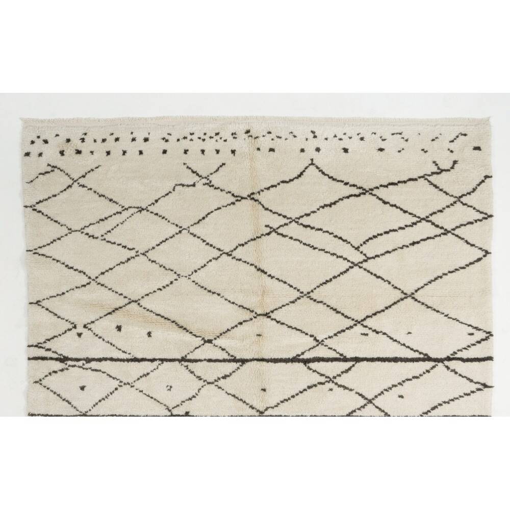 Modern Handknotted Moroccan Azilal style Rug, 100% Wool, Custom Options Available