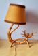 Lampe chat en rotin 1960