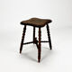 Antique oak bubble leg plantstand, 1920s