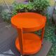 Vintage orange round side table