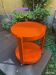 Vintage orange round side table