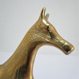 Vintage solid brass horse