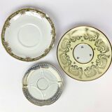 Mismatched Set of 3 Saucers/Small Plates - Limoges Porcelain