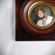 Portrait miniature Tondo Napoléon II officier gouache peint à la main XIXè