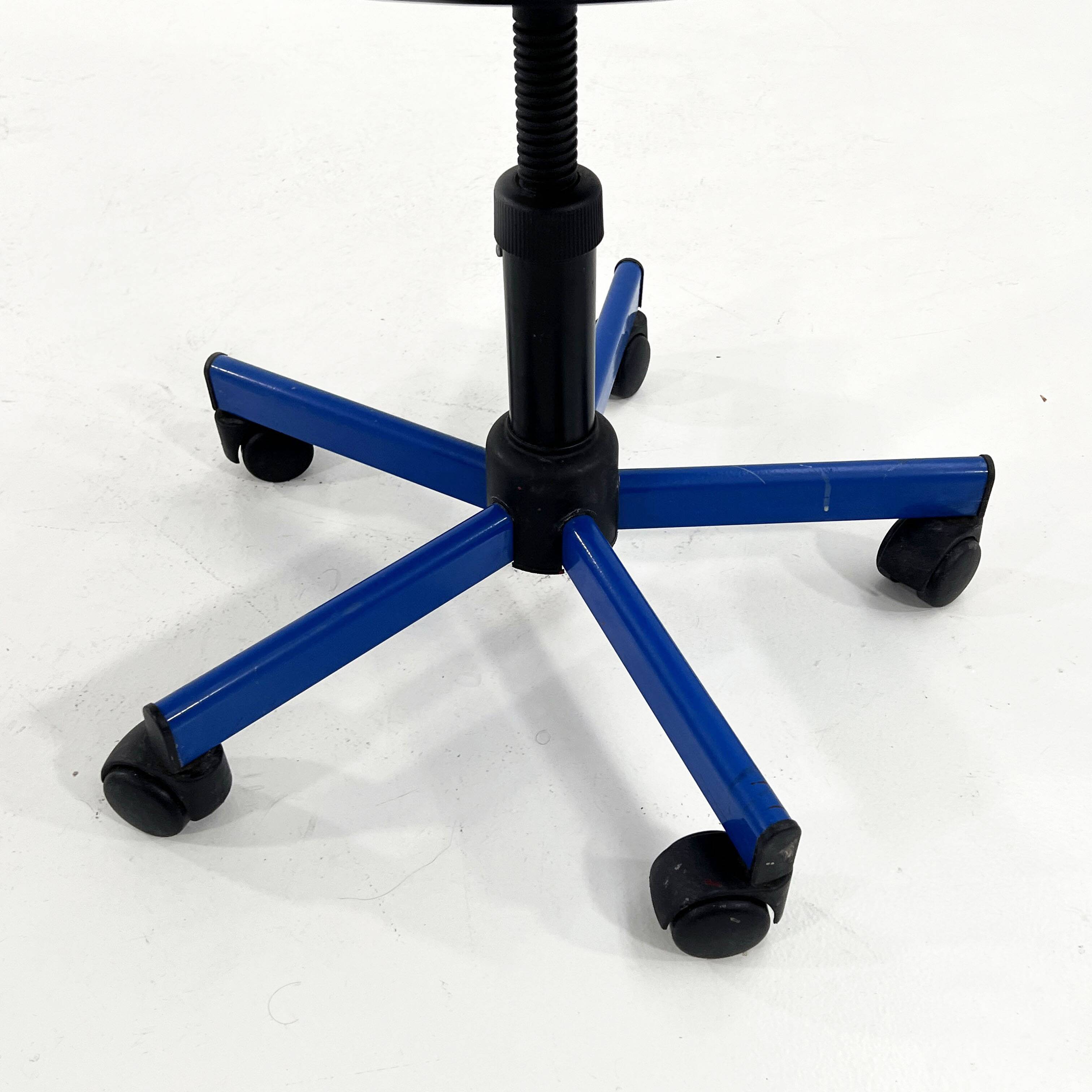 Chaise de bureau ajustable bleu de Bieffeplast, 1980