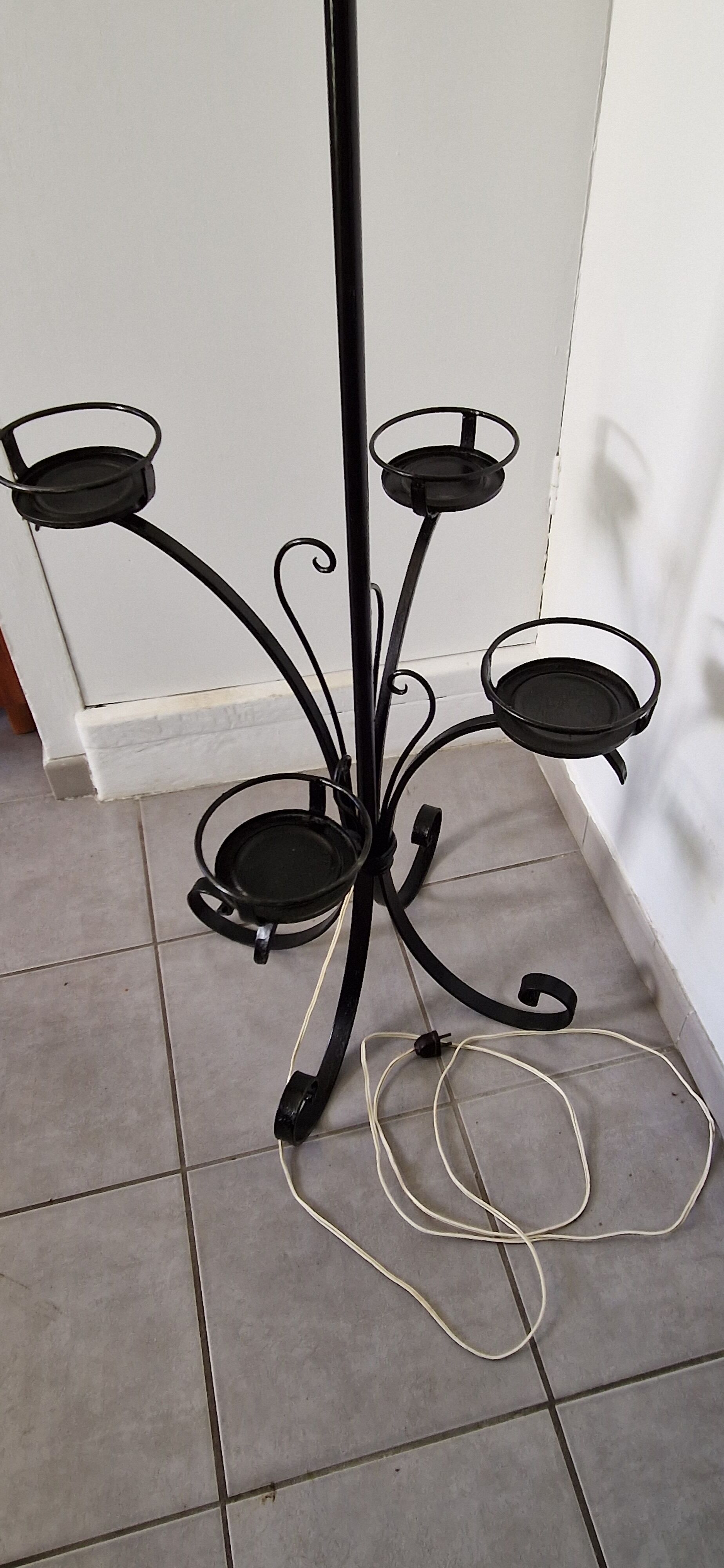 1950s metal floor lamp