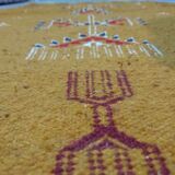Yellow in 105x65cm wool Kilim rug