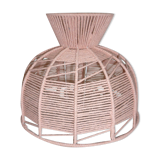 Abat jour en fil de coton rose