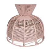 Abat jour en fil de coton rose