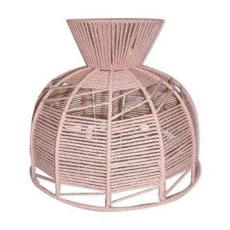 Pink cotton yarn lampshade