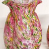 Par de jarrones de cristal de Murano. Italie, années 1940.