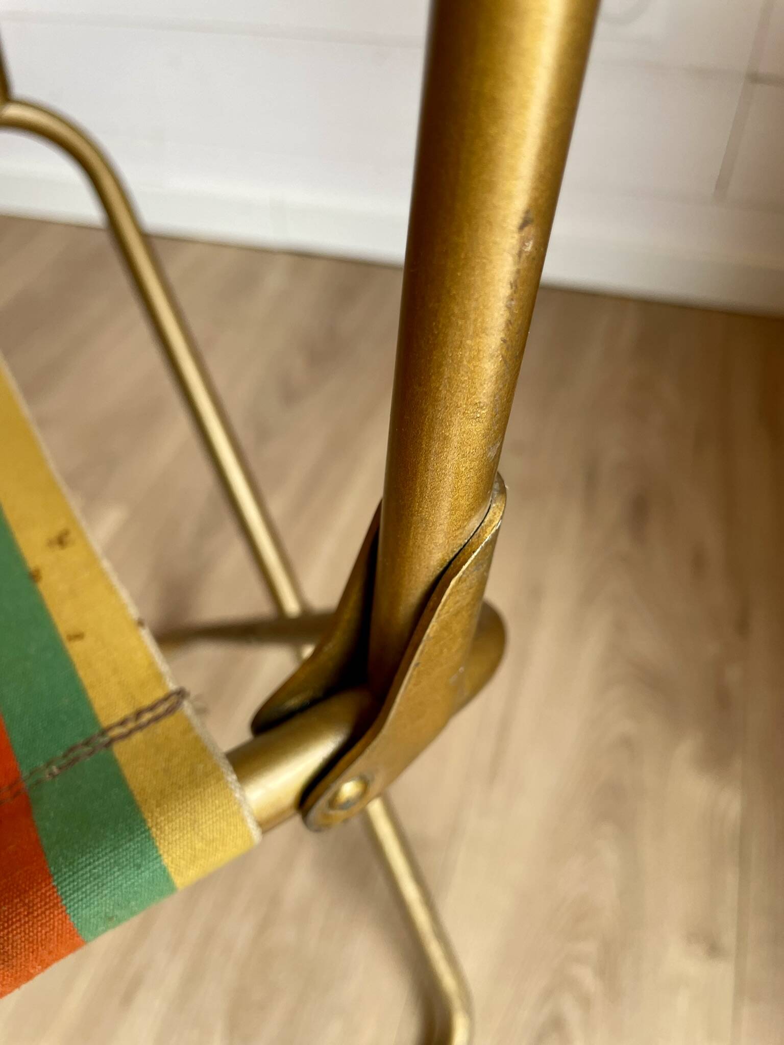 Pair of vintage Lafuma folding chairs model Chantazur Canvas 70s
