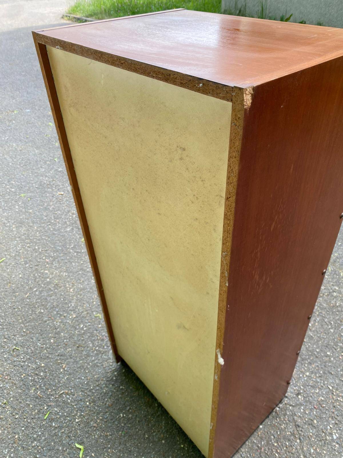 Scandinavian shoe storage cabinet in oak 1960