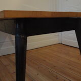 Tolix oak table