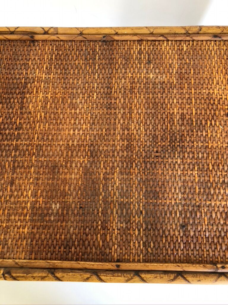 Children's rattan desk with matching chair