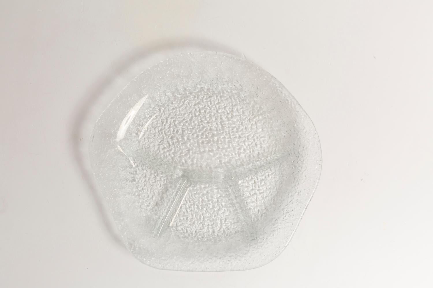 Vintage decorative glass plate from Italy, 1960.