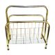 Modernist, gold, newspaper basket, Belgium 1980s.