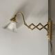 Old vintage brass accordion lamp