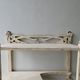 Art Nouveau wall shelf, wooden, cream patina