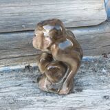 Porcelain monkey old animal statuette Germany? coppenhagen?